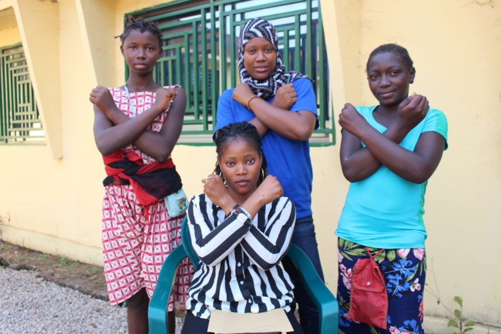 Fatoumata and her girl group in Guinea