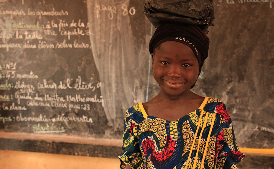Girl in classroom, Niger