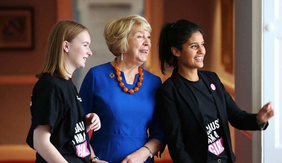 Jigyasa Sharma meeting Ms Sabina Higgins at Áras an Uachtaráin