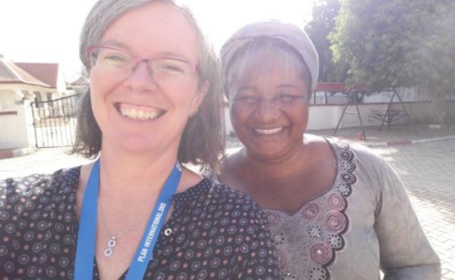 Anne Marie McCarthy and her colleague from Senegal on International Women's Day