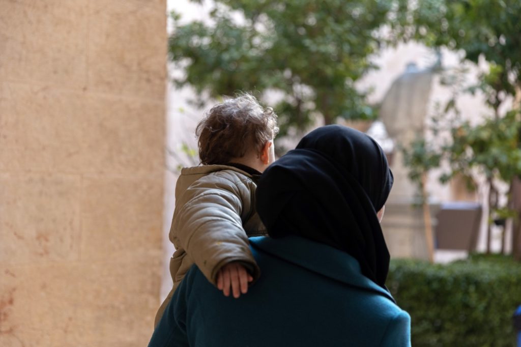 A mother and her child in Syria
